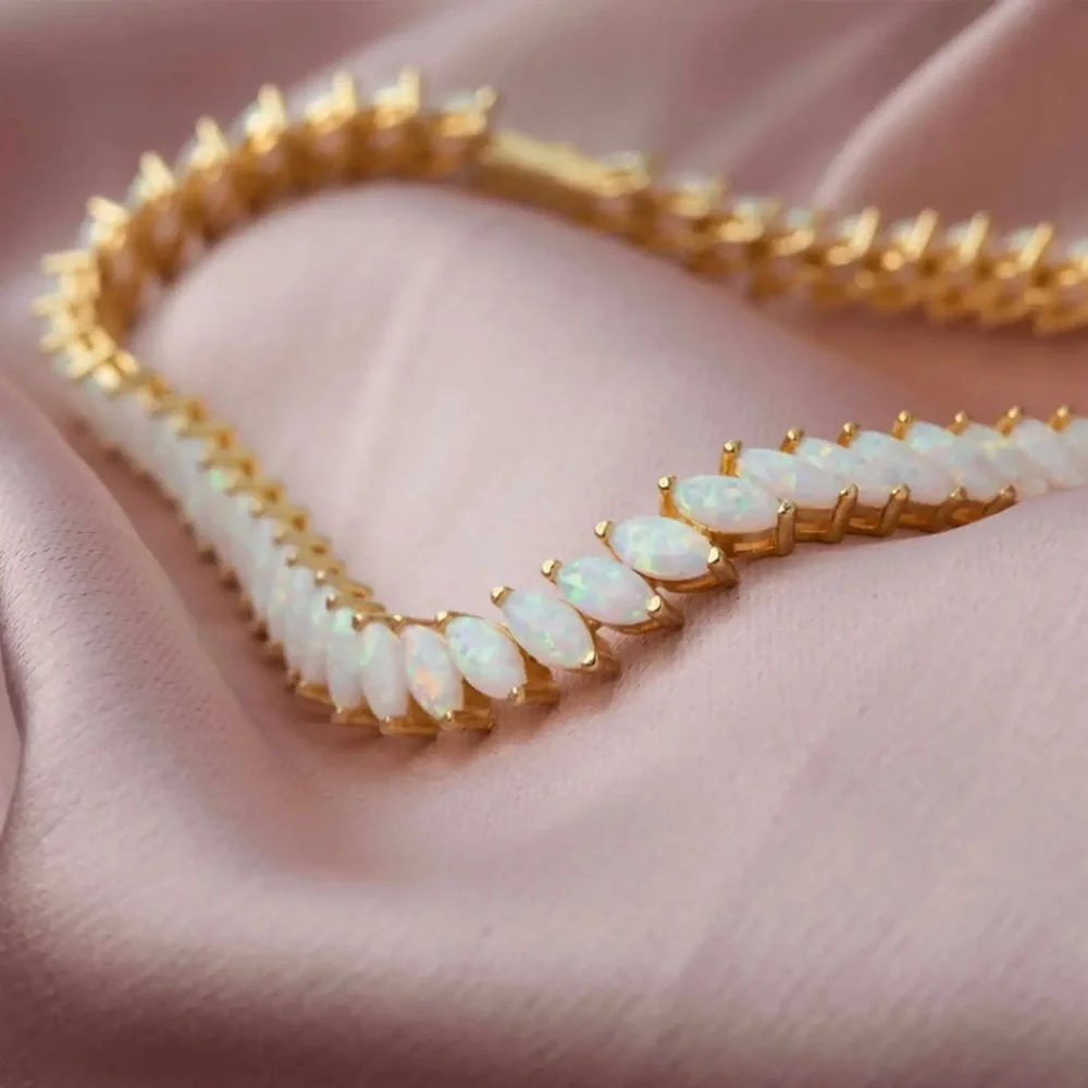 SOLD La Kaiser Opal Fiare Tennis Bracelet - Picture 3 of 4